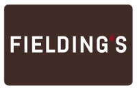 Fieldings logo on a solid brown background.